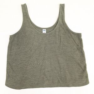 Old Navy Green Cropped Oversize Sleeveless Hemp Like Tank Top XS [290]